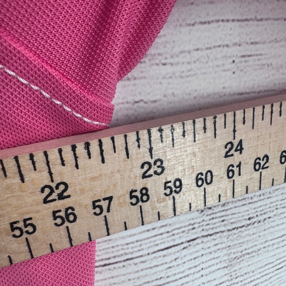 FootJoy Golf Polo Athletic Fit Pink Short Sleeve Golf Shirt‎ Medium Performance - Picture 8 of 8